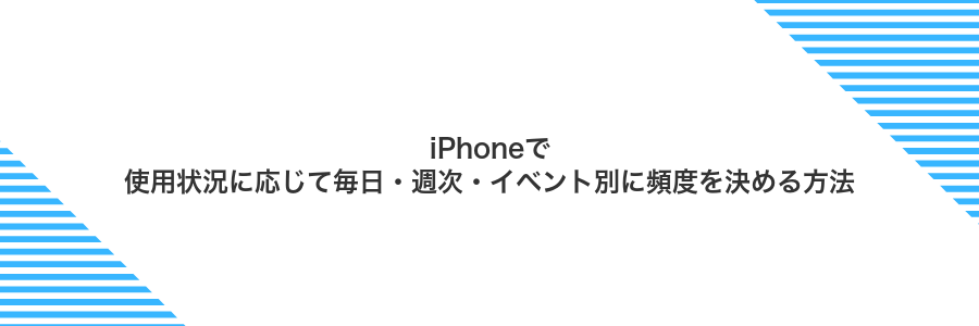 iPhoneで使用状況に応じて毎日・週次・イベント別に頻度を決める方法