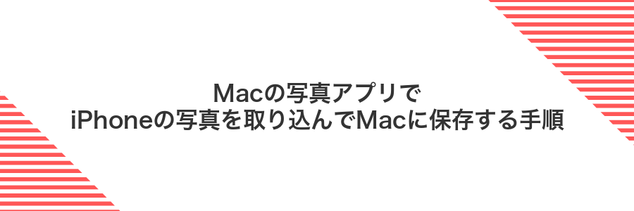 Macの写真アプリでiPhoneの写真を取り込んでMacに保存する手順