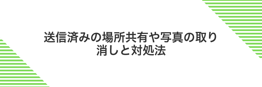 送信済みの場所共有や写真の取り消しと対処法
