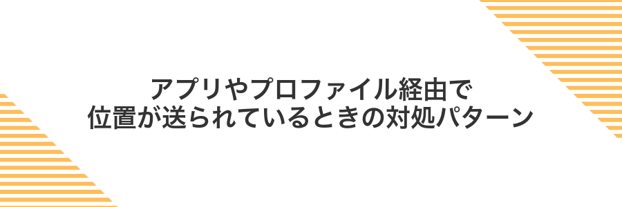 アプリやプロファイル経由で位置が送られているときの対処パターン