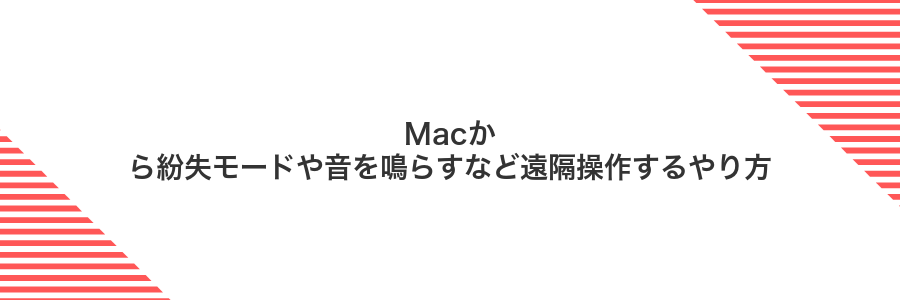 Macから紛失モードや音を鳴らすなど遠隔操作するやり方