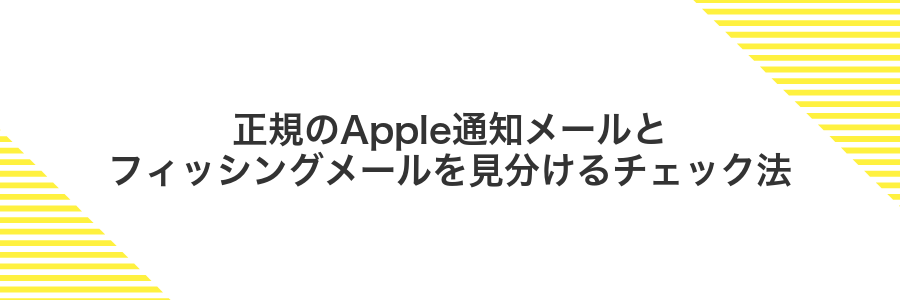 正規のApple通知メールとフィッシングメールを見分けるチェック法