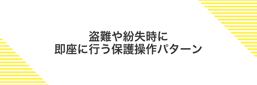 盗難や紛失時に即座に行う保護操作パターン