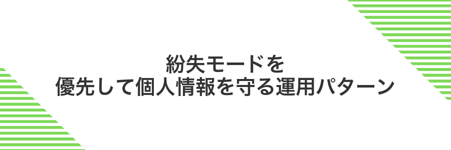 紛失モードを優先して個人情報を守る運用パターン