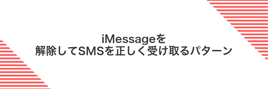 iMessageを解除してSMSを正しく受け取るパターン