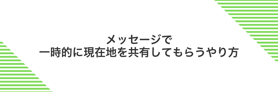 メッセージで一時的に現在地を共有してもらうやり方