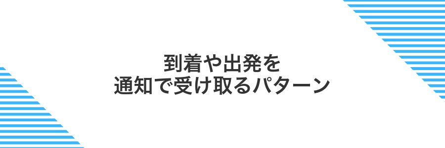 到着や出発を通知で受け取るパターン