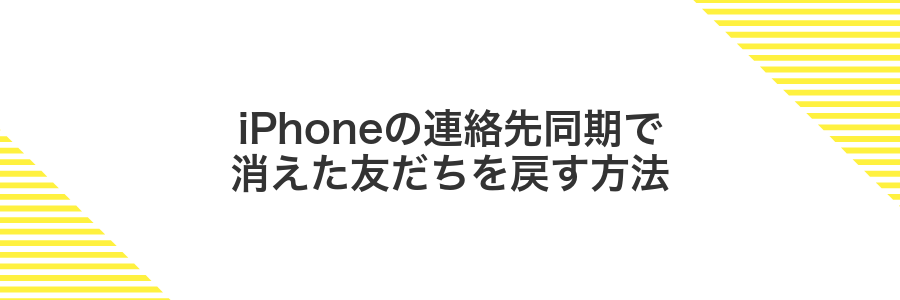 iPhoneの連絡先同期で消えた友だちを戻す方法