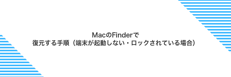 MacのFinderで復元する手順（端末が起動しない・ロックされている場合）