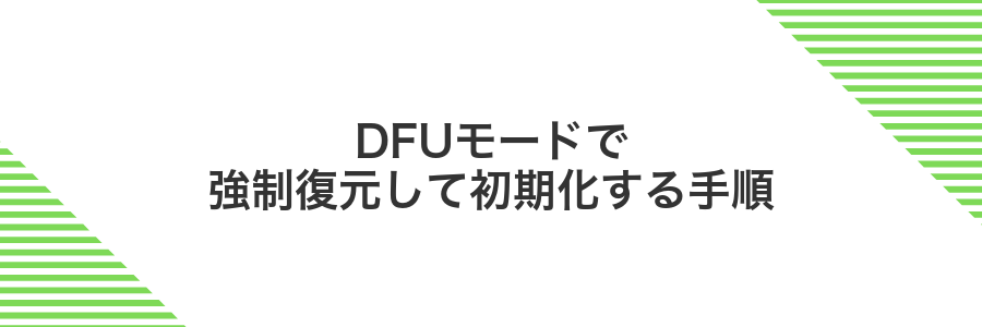 DFUモードで強制復元して初期化する手順