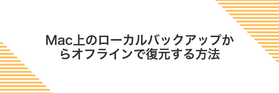 Mac上のローカルバックアップからオフラインで復元する方法