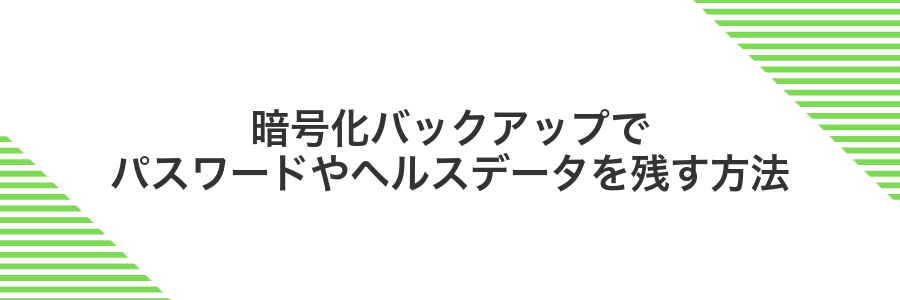 暗号化バックアップでパスワードやヘルスデータを残す方法