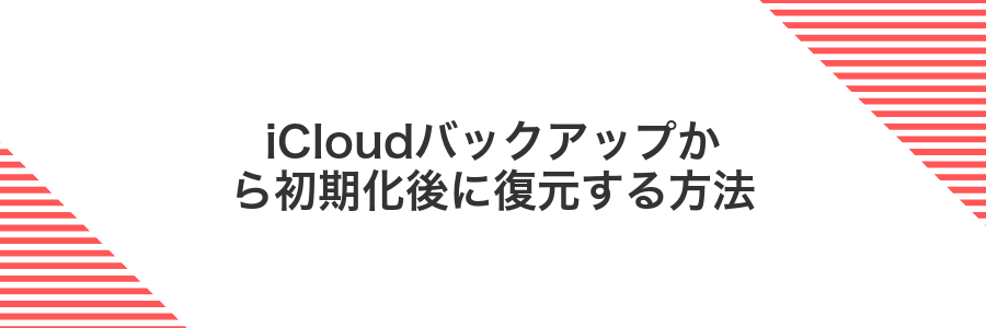 iCloudバックアップから初期化後に復元する方法
