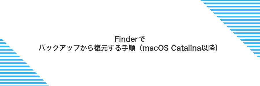 Finderでバックアップから復元する手順（macOS Catalina以降）