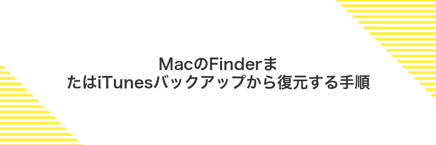 MacのFinderまたはiTunesバックアップから復元する手順
