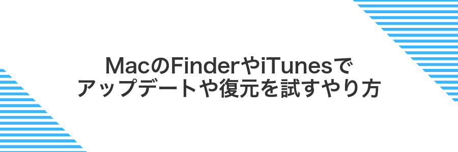 MacのFinderやiTunesでアップデートや復元を試すやり方