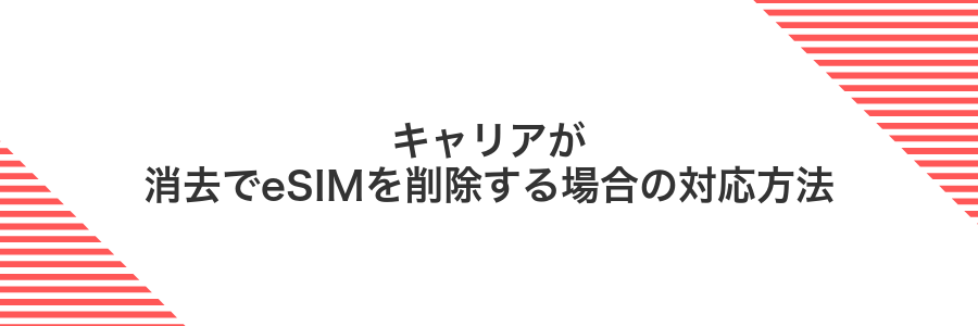 キャリアが消去でeSIMを削除する場合の対応方法