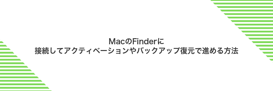 MacのFinderに接続してアクティベーションやバックアップ復元で進める方法