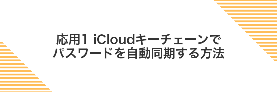 応用1 iCloudキーチェーンでパスワードを自動同期する方法