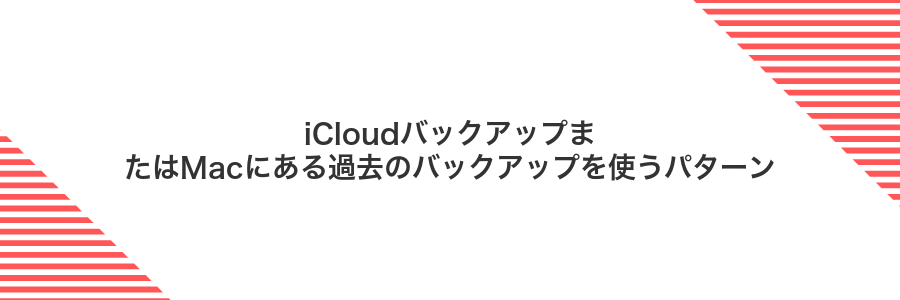 iCloudバックアップまたはMacにある過去のバックアップを使うパターン