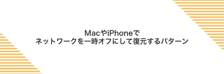 MacやiPhoneでネットワークを一時オフにして復元するパターン