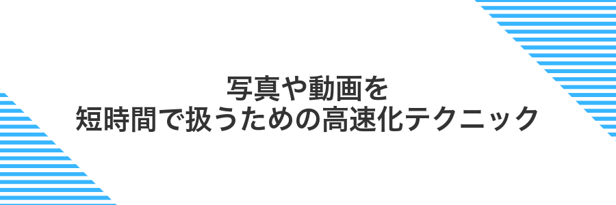 写真や動画を短時間で扱うための高速化テクニック