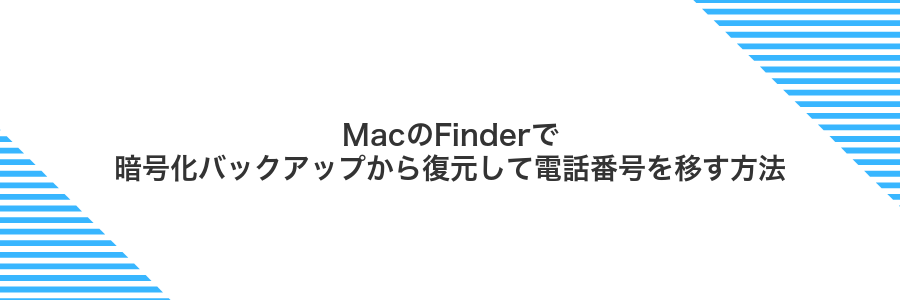 MacのFinderで暗号化バックアップから復元して電話番号を移す方法