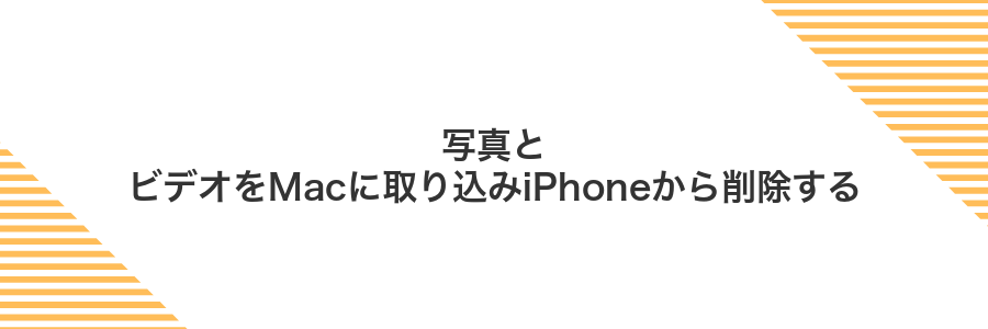 写真とビデオをMacに取り込みiPhoneから削除する
