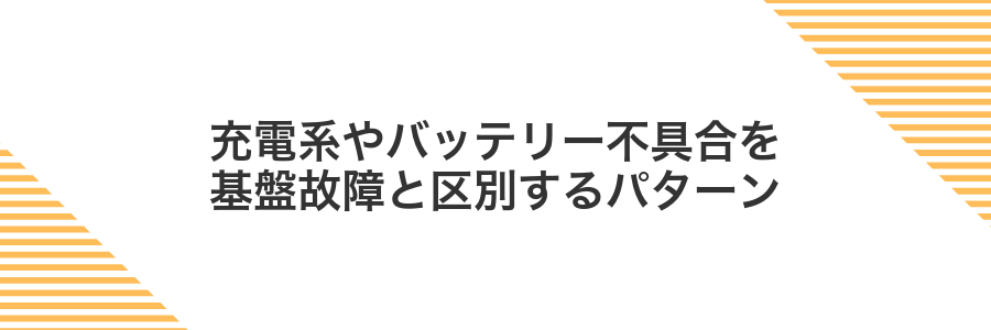 充電系やバッテリー不具合を基盤故障と区別するパターン