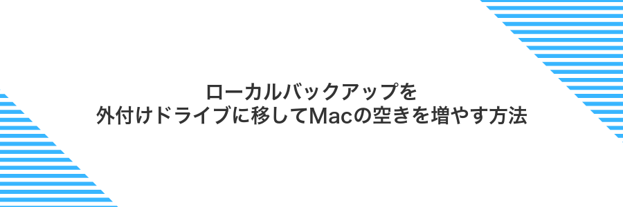 ローカルバックアップを外付けドライブに移してMacの空きを増やす方法