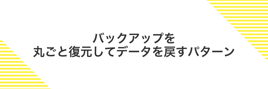 バックアップを丸ごと復元してデータを戻すパターン