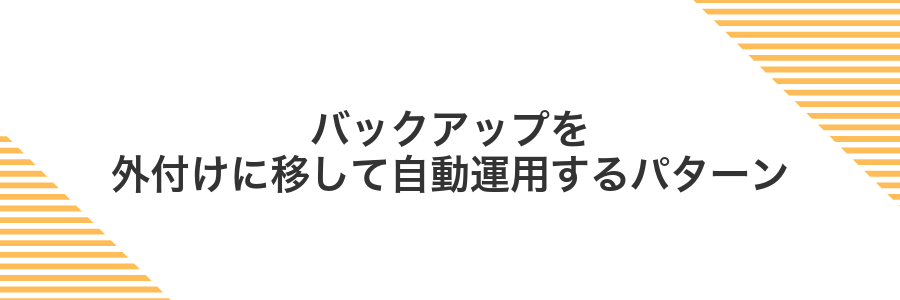 バックアップを外付けに移して自動運用するパターン
