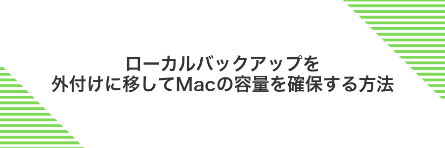 ローカルバックアップを外付けに移してMacの容量を確保する方法