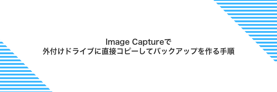 Image Captureで外付けドライブに直接コピーしてバックアップを作る手順