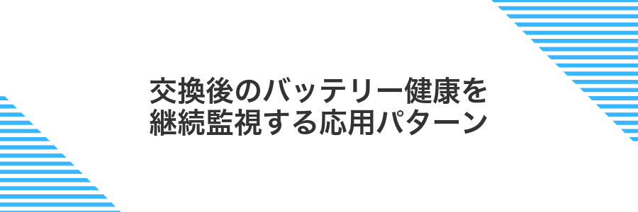 交換後のバッテリー健康を継続監視する応用パターン