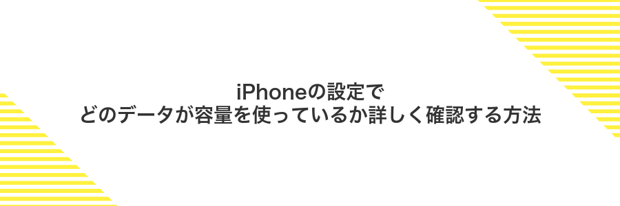 iPhoneの設定でどのデータが容量を使っているか詳しく確認する方法