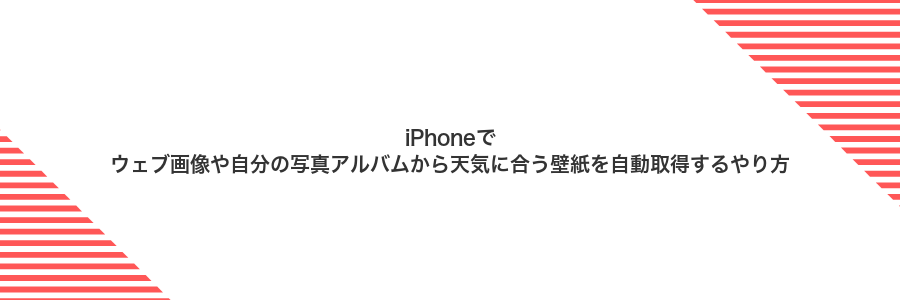 iPhoneでウェブ画像や自分の写真アルバムから天気に合う壁紙を自動取得するやり方