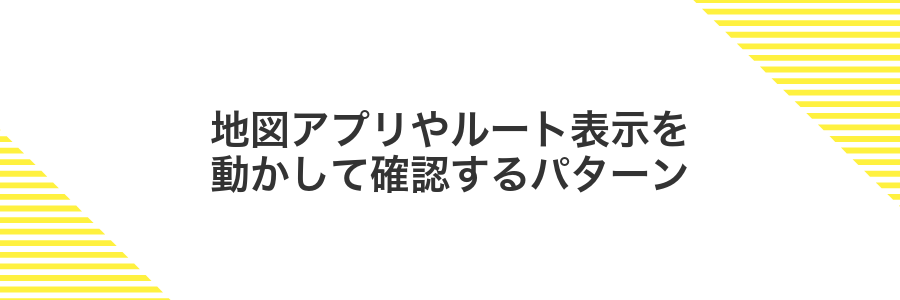 地図アプリやルート表示を動かして確認するパターン