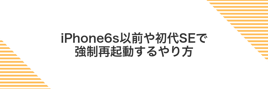 iPhone6s以前や初代SEで強制再起動するやり方