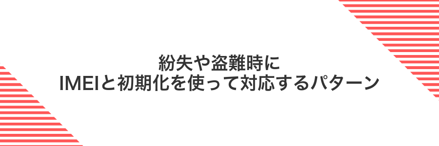 紛失や盗難時にIMEIと初期化を使って対応するパターン