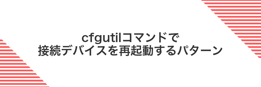cfgutilコマンドで接続デバイスを再起動するパターン
