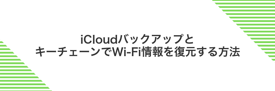 iCloudバックアップとキーチェーンでWi‑Fi情報を復元する方法