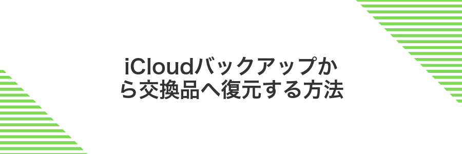 iCloudバックアップから交換品へ復元する方法
