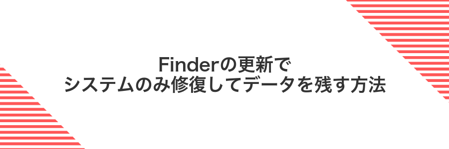 Finderの更新でシステムのみ修復してデータを残す方法