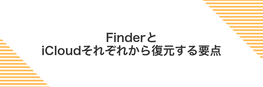 FinderとiCloudそれぞれから復元する要点