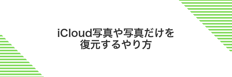 iCloud写真や写真だけを復元するやり方