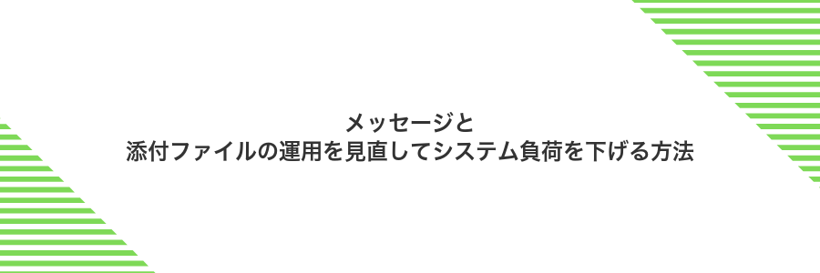 メッセージと添付ファイルの運用を見直してシステム負荷を下げる方法