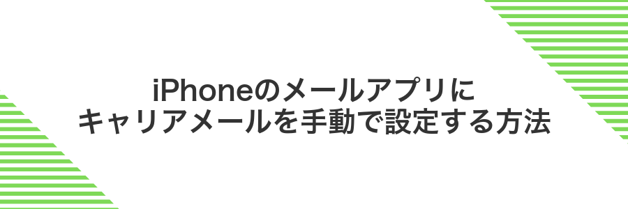 iPhoneのメールアプリにキャリアメールを手動で設定する方法