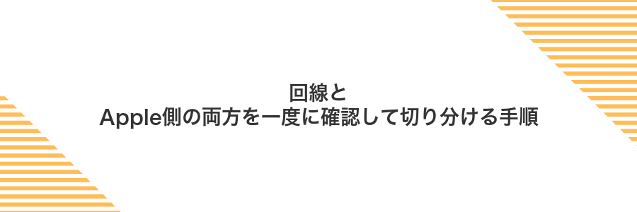 回線とApple側の両方を一度に確認して切り分ける手順