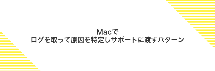 Macでログを取って原因を特定しサポートに渡すパターン